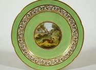 Crown Derby Plate - Hare Running