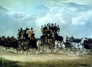 The Brighton Day Mails Passing over Hockwood Common, 1838