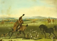 The Pytchley Hunt: A Check Colour lithograph